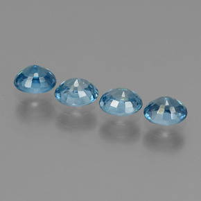 Zircone naturale blu da 2,44 ct, taglio ovale, VS