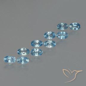 Gemme di Zircone Azzurro naturale da 4.00 ct, Ovale, VS