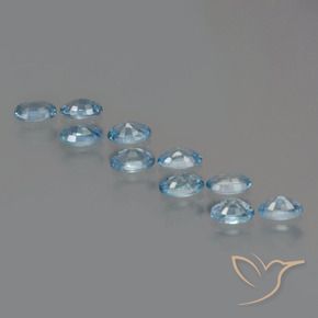 Gemme di Zircone Azzurro naturale da 4.00 ct, Ovale, VS