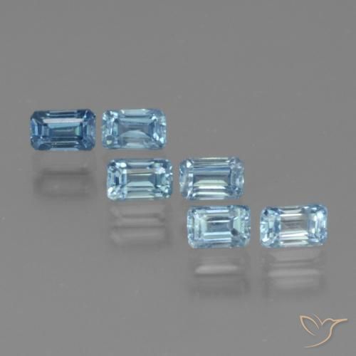 Gemme di Zircone Blu naturale da 1.82 ct, Ottagonale / Taglio smeraldo, VS