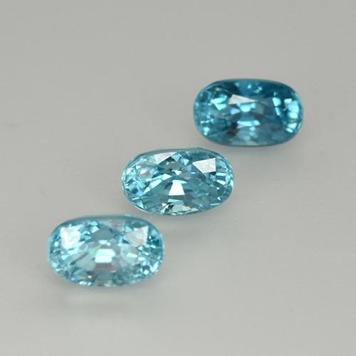 Gemme di Zircone Blu naturale da 1.80 ct, Taglio ovale, VS