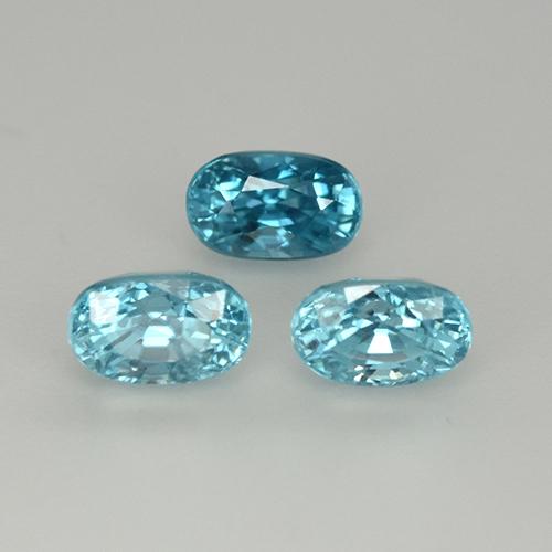 Gemme di Zircone Blu naturale da 1.80 ct, Taglio ovale, VS