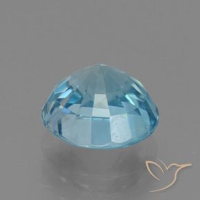 Zircone Blu Acqua Profondo naturale da 3.29 ct, Rotondo, VS