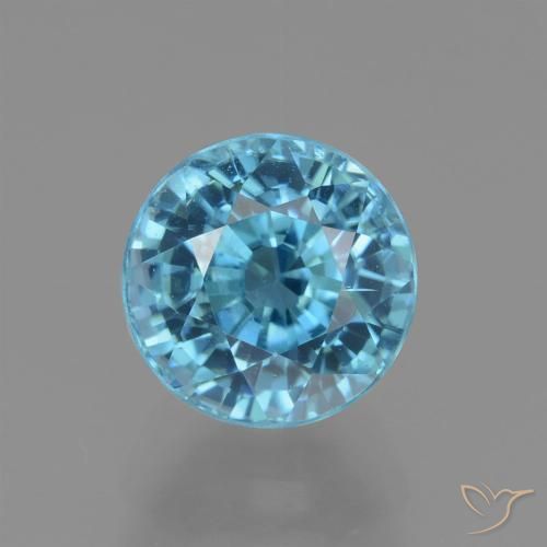 3.32ct Naturale Blu Maya profondo Zircone, Rotondo, VVS-VS