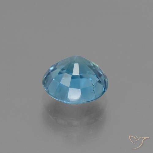Zircone Blu profondo azzurro naturale da 3.16 ct, Rotondo, VS