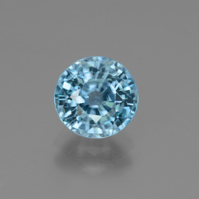 Zircone naturale blu da 2,75 ct, taglio rotondo, VS