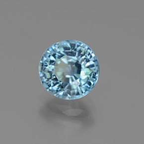 Zircone naturale blu da 2,75 ct, taglio rotondo, VS
