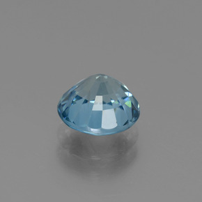 Zircone naturale blu da 2,75 ct, taglio rotondo, VS