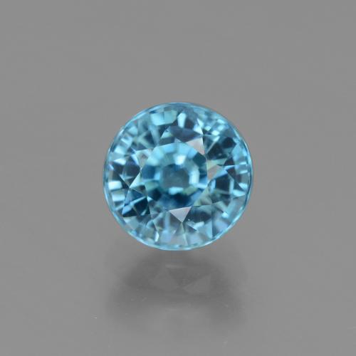 Zircone naturale blu da 2,69 ct, taglio rotondo, VS