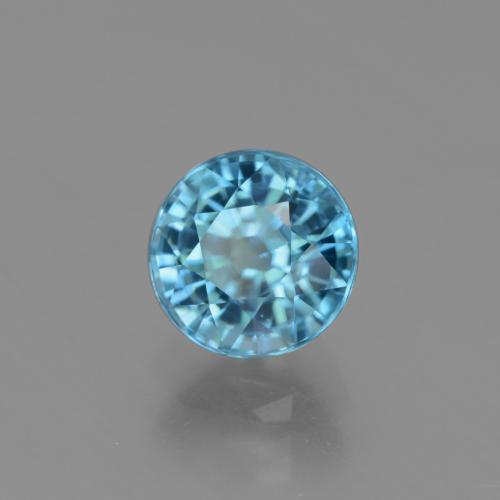 Zircone naturale blu da 2,69 ct, taglio rotondo, VS