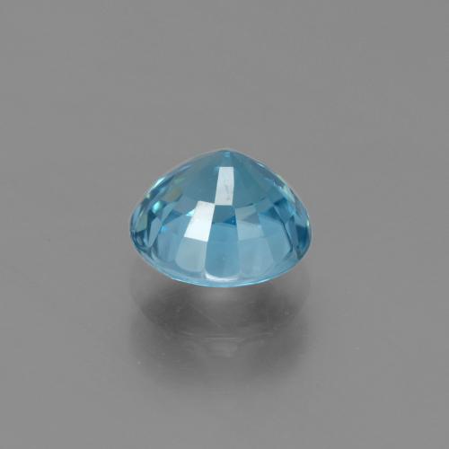 Zircone naturale blu da 2,69 ct, taglio rotondo, VS