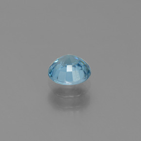 Zircone naturale blu da 1,09 ct, taglio rotondo, VVS