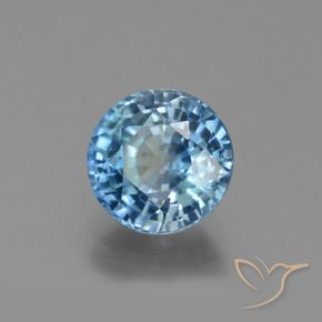 Zircone Azzurro naturale da 3.15 ct, Rotondo, VVS-VS