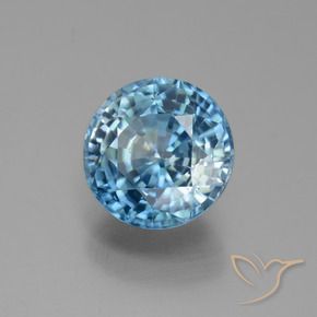 Zircone Blu naturale da 3.75 ct, Rotondo, VS