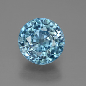 Zircone Blu naturale da 5.13 ct, Taglio rotondo, VS