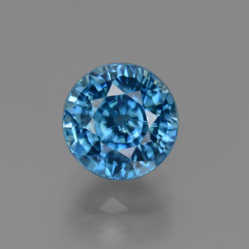 Zircone Blu naturale da 4.14 ct, Taglio rotondo, VVS