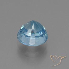 Zircone naturale blu da 4,02 ct, taglio rotondo, VS