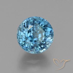 Zircone Blu naturale da 4.93 ct, Rotondo, VVS
