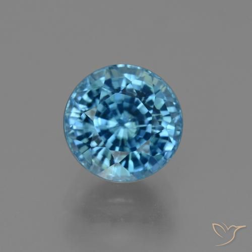4.20ct Naturale vero blu Zircone, Rotondo, VS
