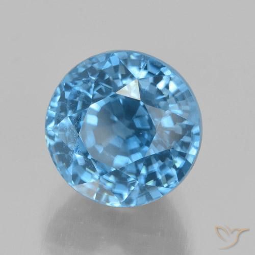 Zircone Blu naturale da 5.72 ct, Rotondo, VVS