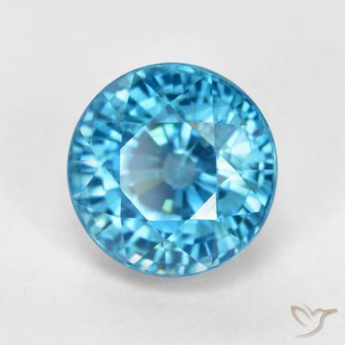 Zircone Blu naturale da 5.73 ct, Rotondo, VVS-VS