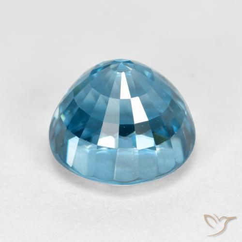 Zircone Blu naturale da 5.73 ct, Rotondo, VVS-VS