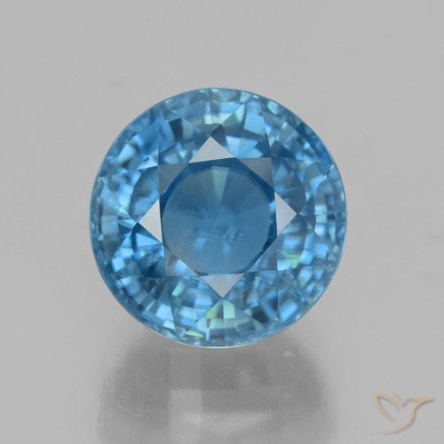 4.72ct Naturale Blu Zircone, Rotondo, VVS-VS, Photo A