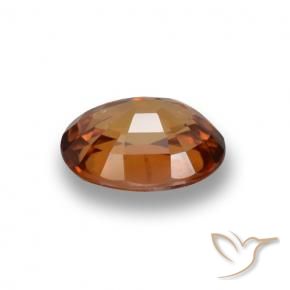 Zircone Arancio brunastro intenso naturale da 2.05 ct, Ovale, VVS-VS