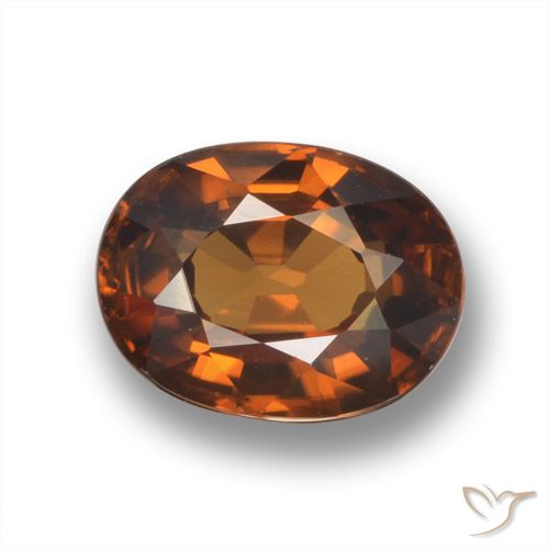 2.07ct Naturale Arancione Ambra Zircone, Ovale, VVS-VS