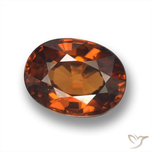 2.04ct Naturale Marrone aranciato Zircone, Ovale, VVS