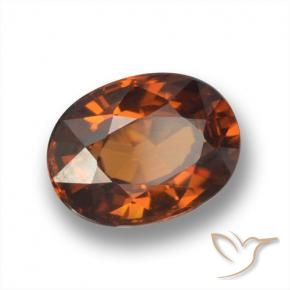 Zircone Marrone aranciato naturale da 2.04 ct, Ovale, VVS