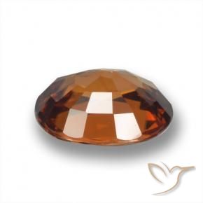 Zircone Marrone aranciato naturale da 2.04 ct, Ovale, VVS