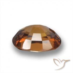 Zircone Arancio medio-scuro naturale da 2.02 ct, Ovale, VVS