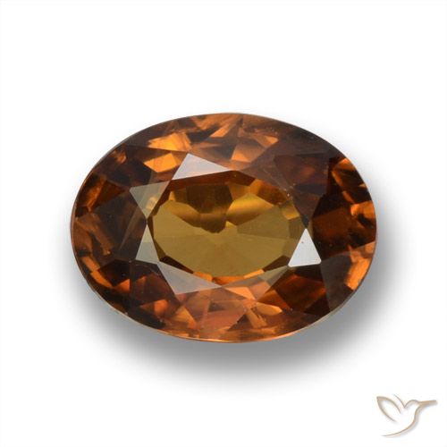 1.66ct Naturale Arancio Terra Zircone, Ovale, VVS-VS