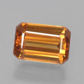 Zircone naturale arancione da 1,66 ct, taglio smeraldo, VVS
