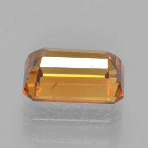 Zircone naturale arancione da 1,66 ct, taglio smeraldo, VVS