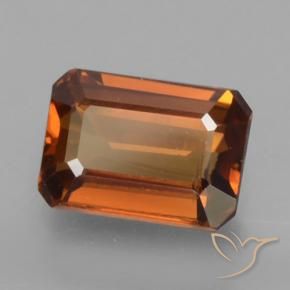 Zircone Arancione scuro naturale da 1.53 ct, Ottagonale / Taglio smeraldo, VVS