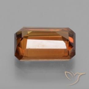 Zircone Arancione scuro naturale da 1.53 ct, Ottagonale / Taglio smeraldo, VVS
