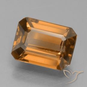 Zircone Arancio Medio naturale da 1.41 ct, Ottagonale / Taglio smeraldo, VS-SI