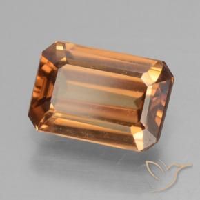 Zircone Arancio Medio naturale da 1.19 ct, Ottagonale / Taglio smeraldo, VVS