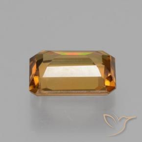 Zircone Marrone arancio naturale da 1.38 ct, Ottagonale / Taglio smeraldo, VVS