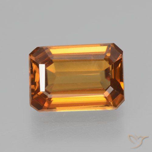 1.41ct Naturale Arancio Terra Zircone, Taglio smeraldo, VVS
