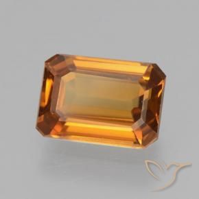 Zircone Arancio Terra naturale da 1.41 ct, Ottagonale / Taglio smeraldo, VVS