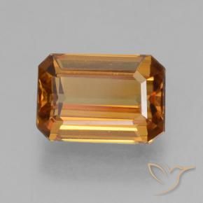 Zircone Marrone arancio naturale da 1.37 ct, Ottagonale / Taglio smeraldo, VVS