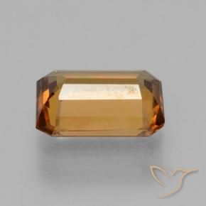 Zircone Marrone arancio naturale da 1.37 ct, Ottagonale / Taglio smeraldo, VVS
