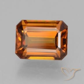 Zircone Arancio Medio naturale da 1.61 ct, Ottagonale / Taglio smeraldo, VVS
