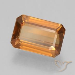 Zircone Arancio Medio naturale da 1.26 ct, Ottagonale / Taglio smeraldo, VVS