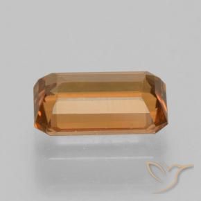 Zircone Arancio Medio naturale da 1.26 ct, Ottagonale / Taglio smeraldo, VVS
