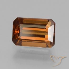 Zircone Arancio medio-scuro naturale da 1.56 ct, Ottagonale / Taglio smeraldo, VVS