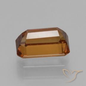 Zircone Arancio medio-scuro naturale da 1.56 ct, Ottagonale / Taglio smeraldo, VVS